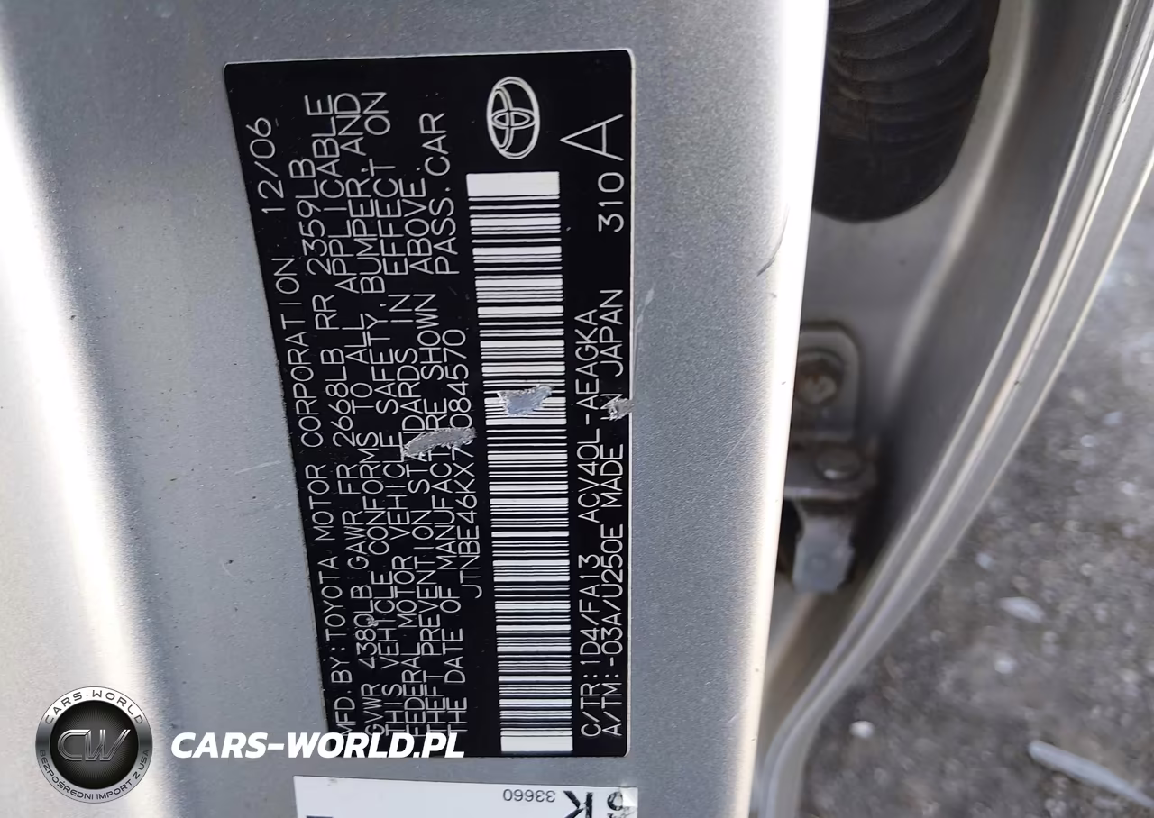2007 Toyota Camry Xle VIN:JTNBE46KX73084570 - 9