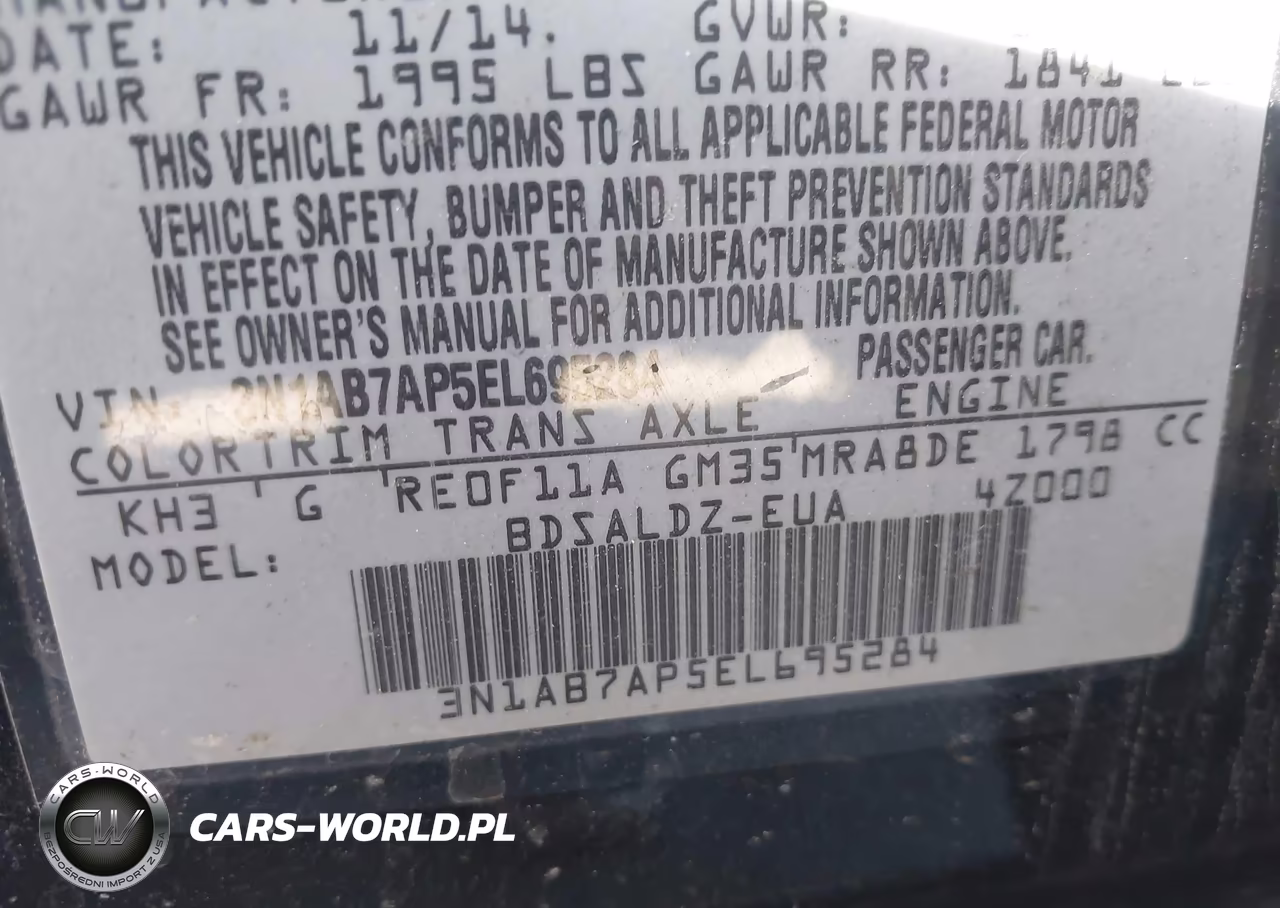 2014 Nissan Sentra Sv VIN:3N1AB7AP5EL695284 - 9