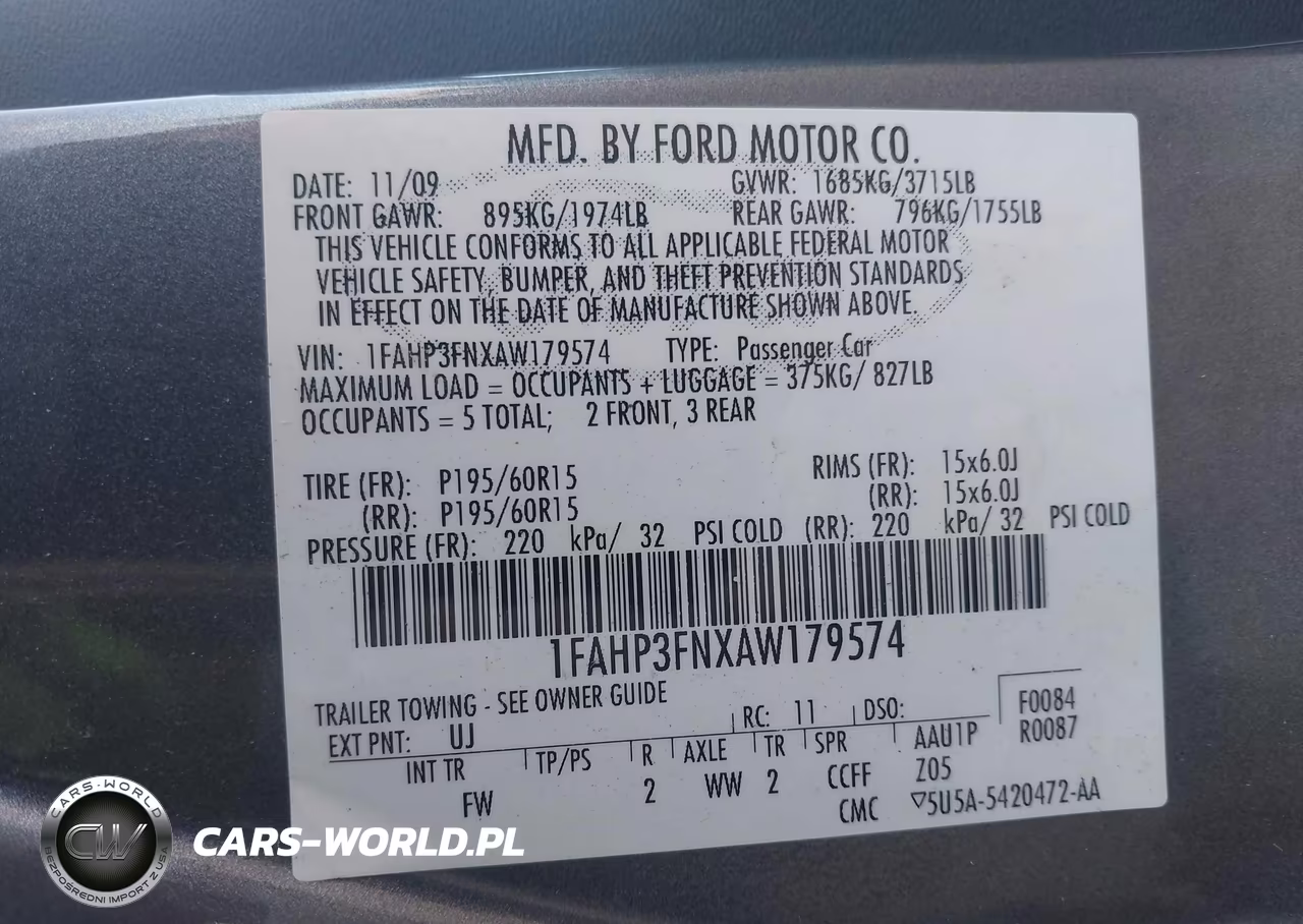 2010 Ford Focus Se VIN:1FAHP3FNXAW179574 - 9