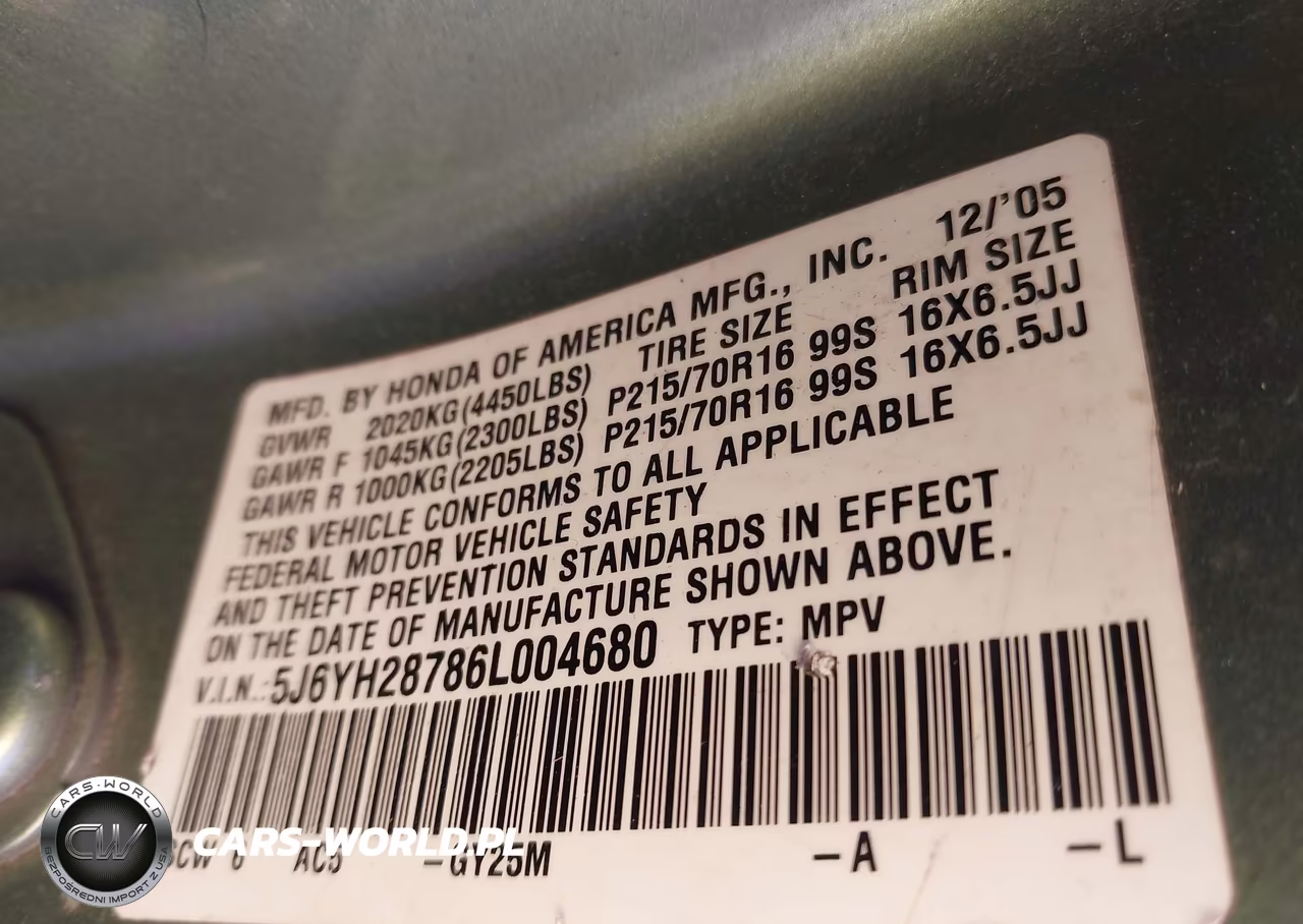 2006 Honda Element Ex-P VIN:5J6YH28786L004680 - 9
