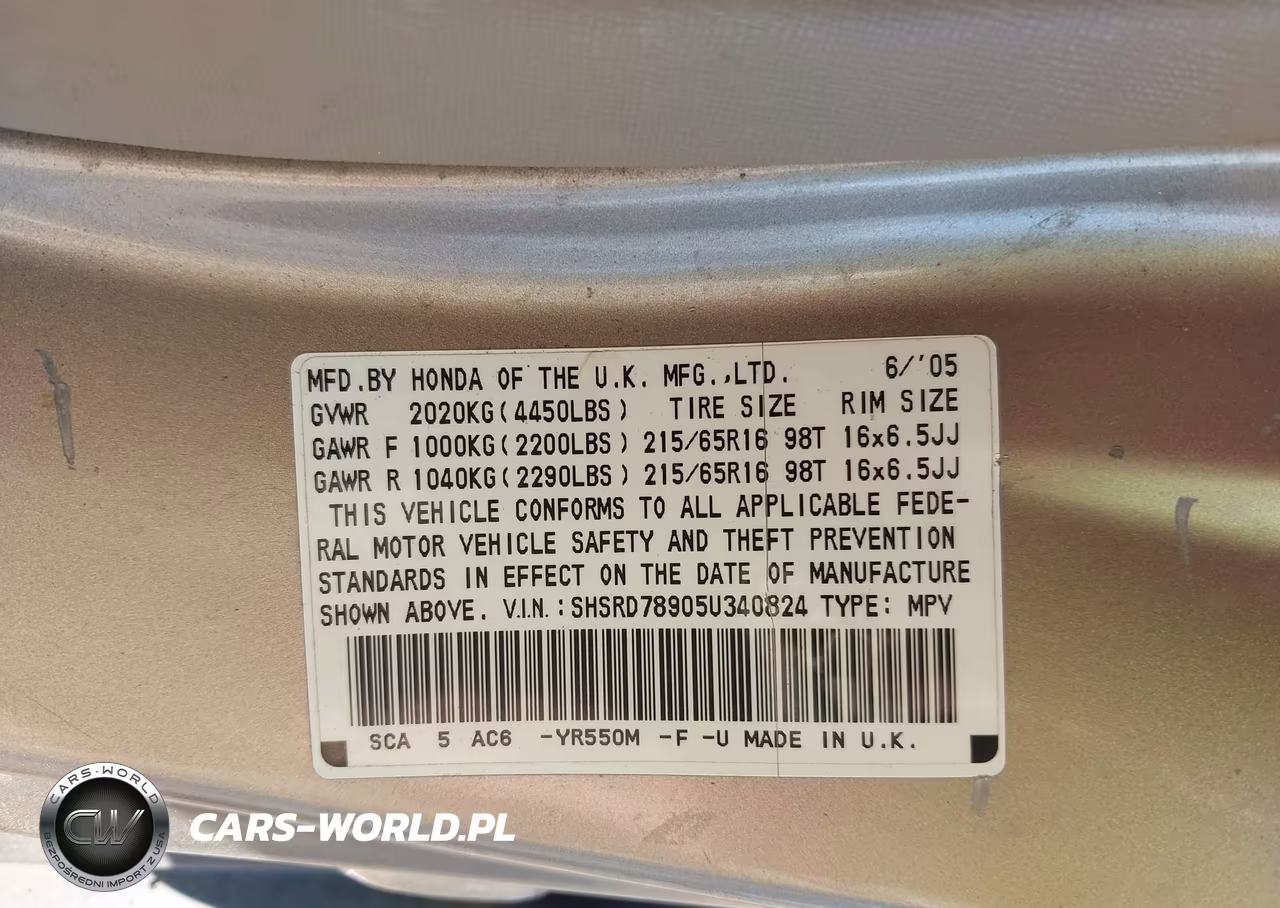 2005 Honda Cr-V Se VIN:SHSRD78905U340824 - 9
