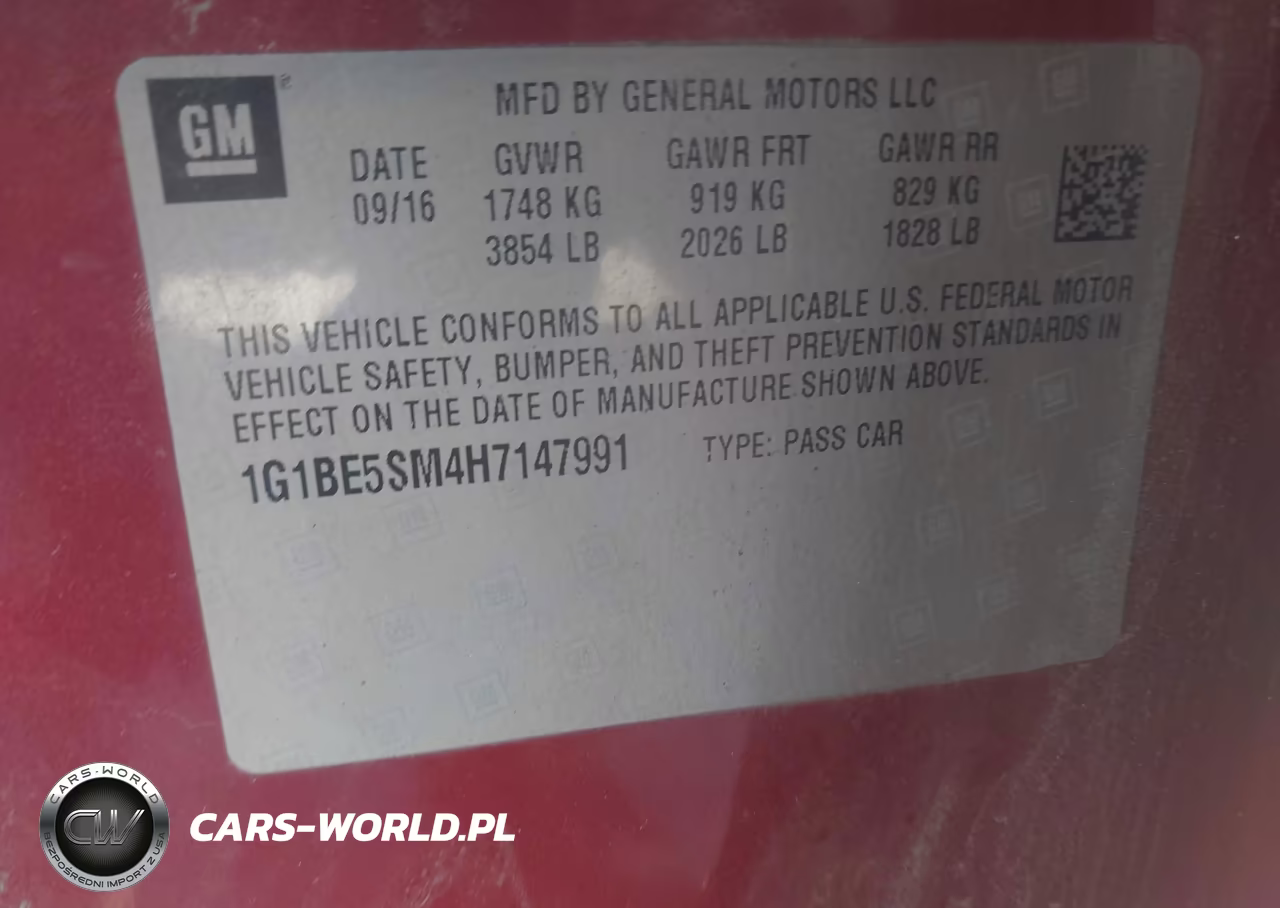 2017 Chevrolet Cruze Lt Auto VIN:1G1BE5SM4H7147991 - 9