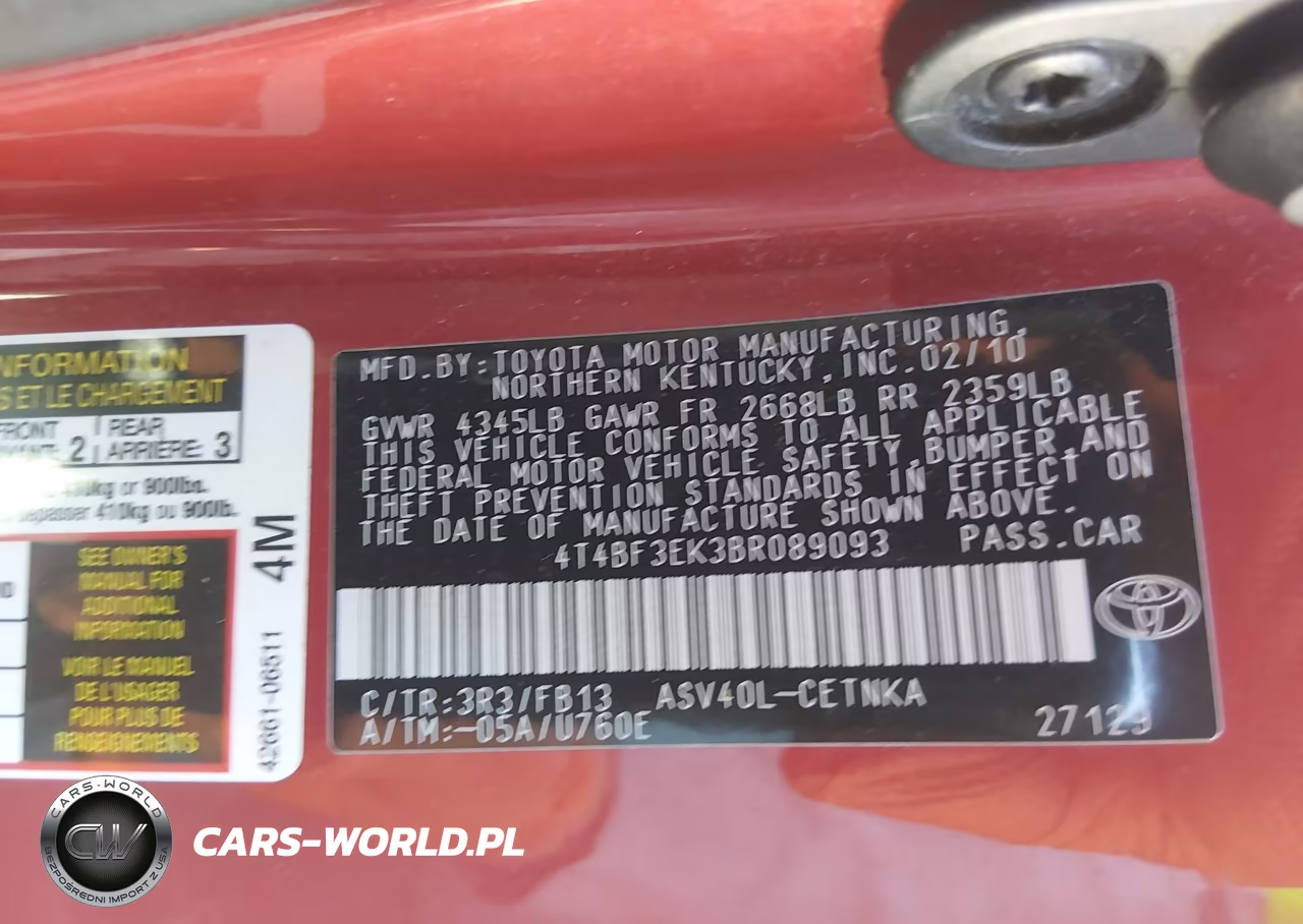 2011 Toyota Camry Le VIN:4T4BF3EK3BR089093 - 9