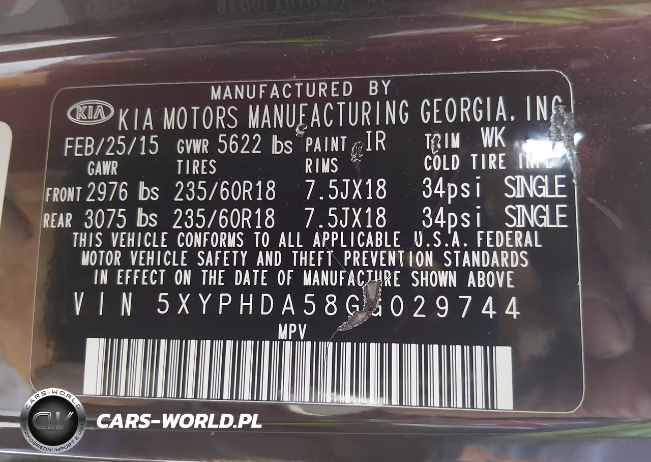 2016 Kia Sorento 3.3L Ex VIN:5XYPHDA58GG029744 - 9