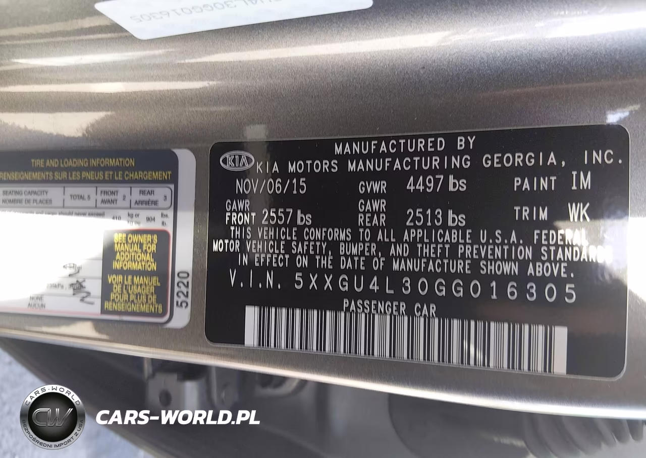 2016 Kia Optima Ex VIN:5XXGU4L30GG016305 - 9