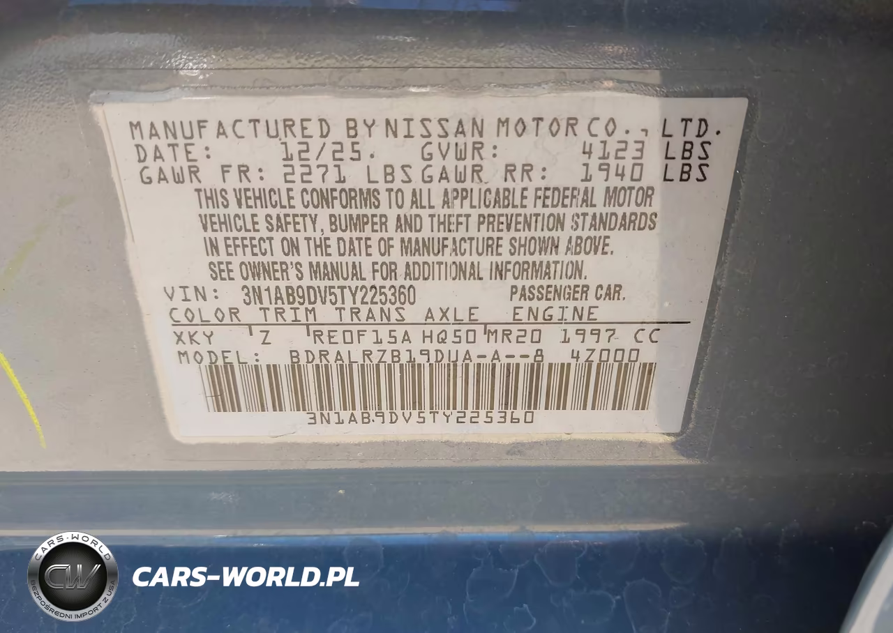 2026 Nissan Sentra Sr VIN:3N1AB9DV5TY225360 - 9