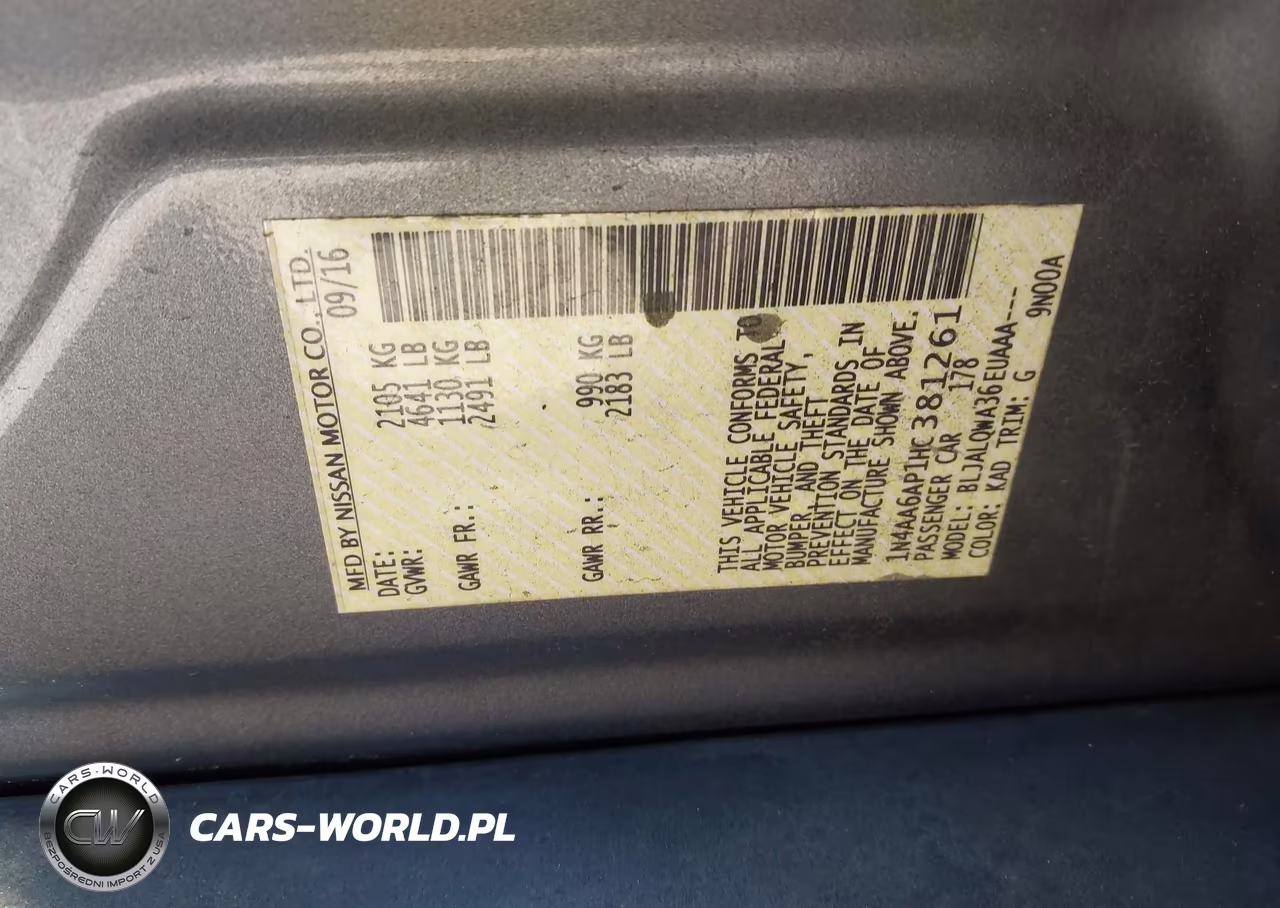 2017 Nissan Maxima 3.5 Platinum-3.5 S-3.5 Sl-3.5 Sr-3.5 Sv VIN:1N4AA6AP1HC381261 - 9