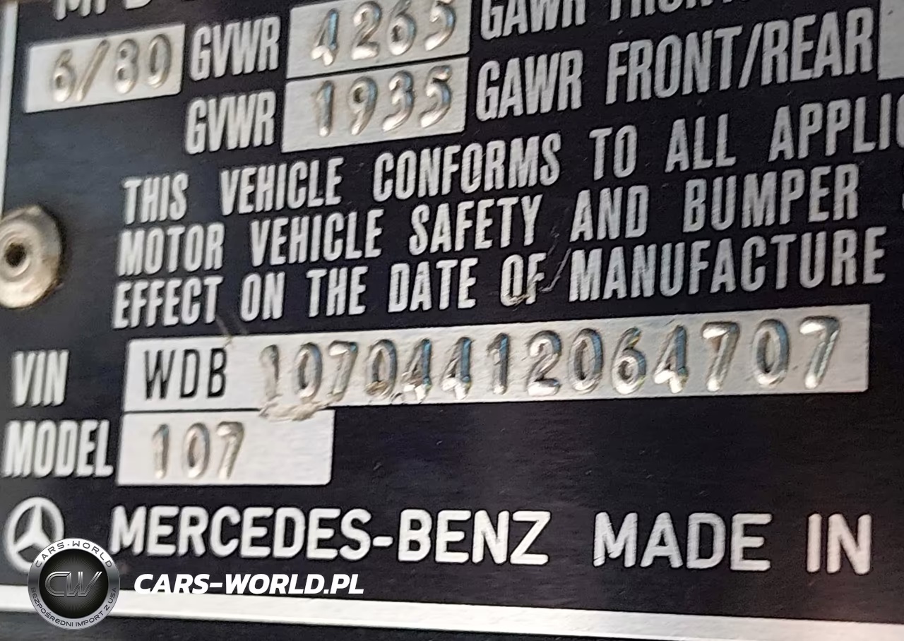 1980 Mercedes-Benz 450Sl VIN:WDB10704412064707 - 9