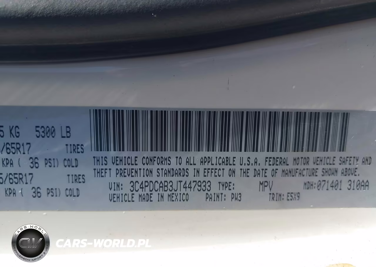 2018 Dodge Journey Se VIN:3C4PDCAB3JT447933 - 9