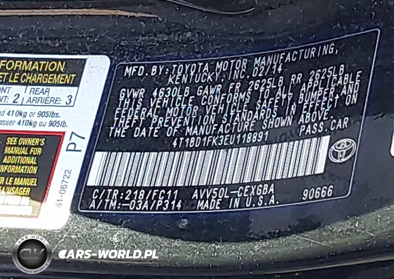 2014 Toyota Camry Hybrid Xle VIN:4T1BD1FK3EU118891 - 9