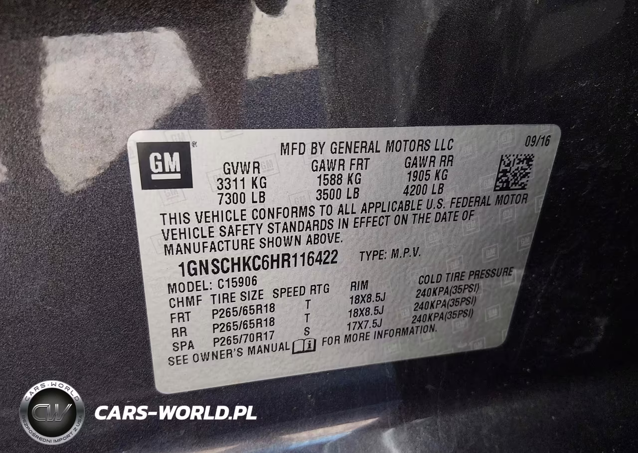 2017 Chevrolet Suburban Lt VIN:1GNSCHKC6HR116422 - 9