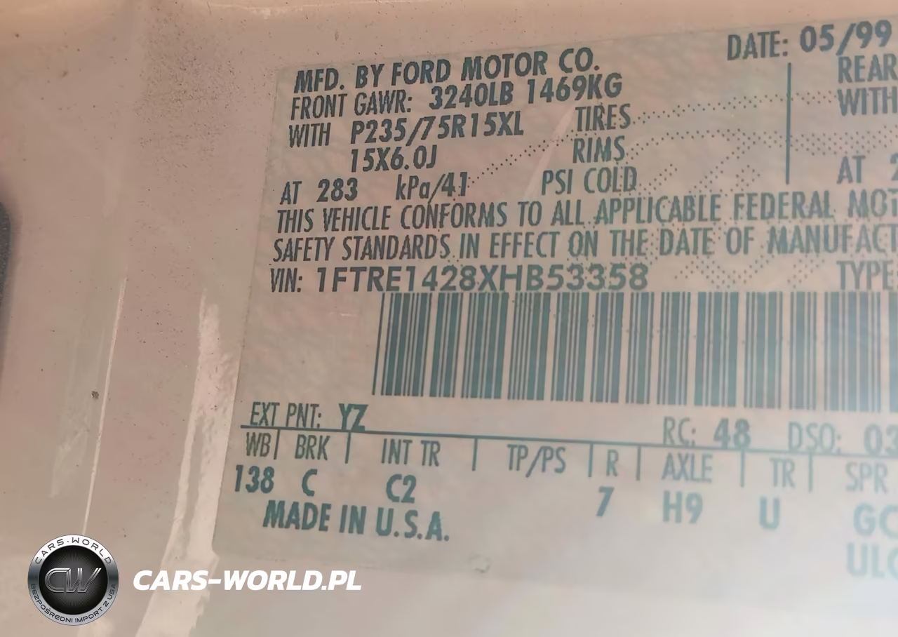 1999 Ford E-150 Commercial-Recreational VIN:1FTRE1428XHB53358 - 9