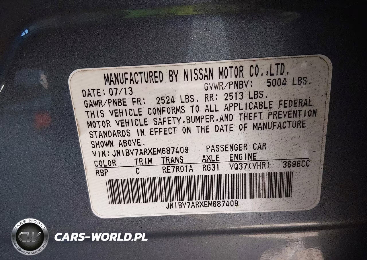 2014 Infiniti Q50 Premium VIN:JN1BV7ARXEM687409 - 9