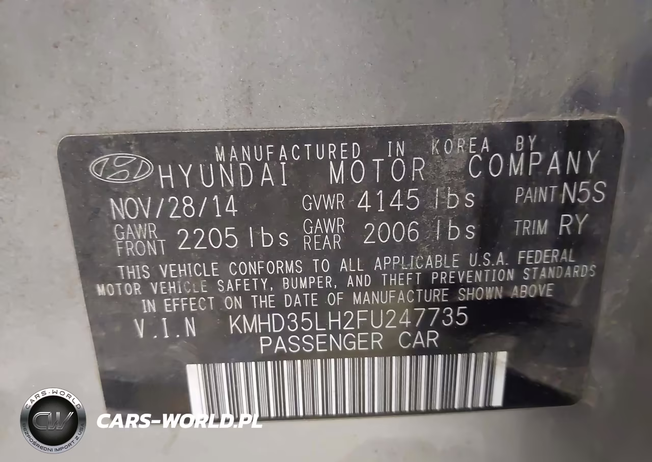 2015 Hyundai Elantra Gt VIN:KMHD35LH2FU247735 - 9