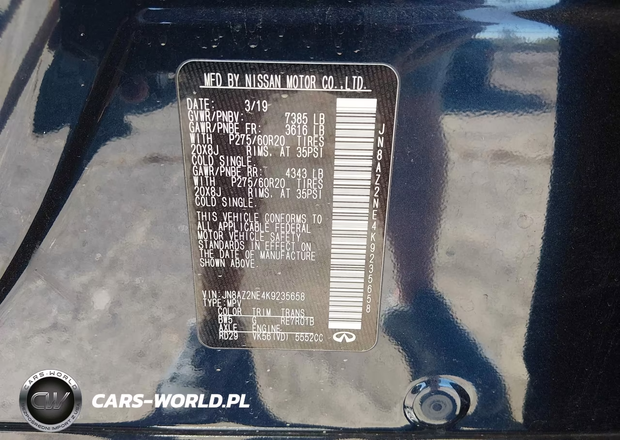 2019 Infiniti Qx80 Luxe VIN:JN8AZ2NE4K9235658 - 9