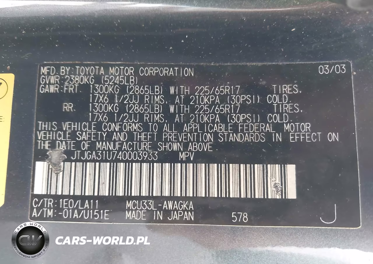 2004 Lexus Rx 330 VIN:JTJGA31U740003933 - 9