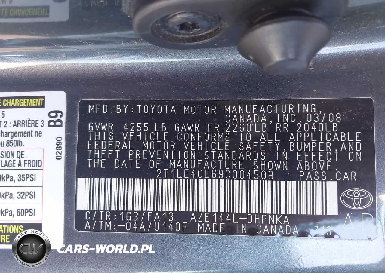2009 Toyota Matrix S VIN:2T1LE40E69C004509 - 9