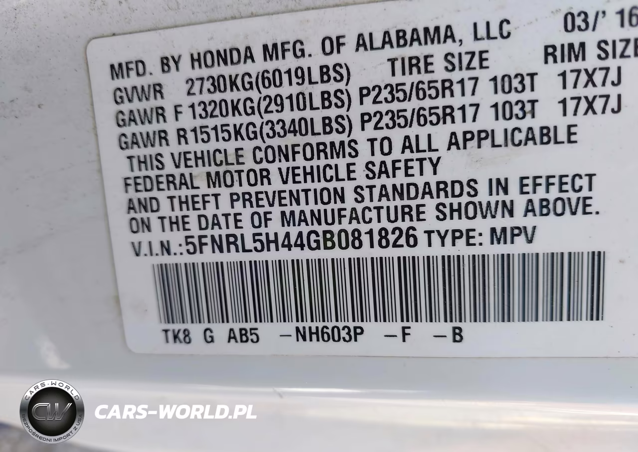 2016 Honda Odyssey Ex VIN:5FNRL5H44GB081826 - 9