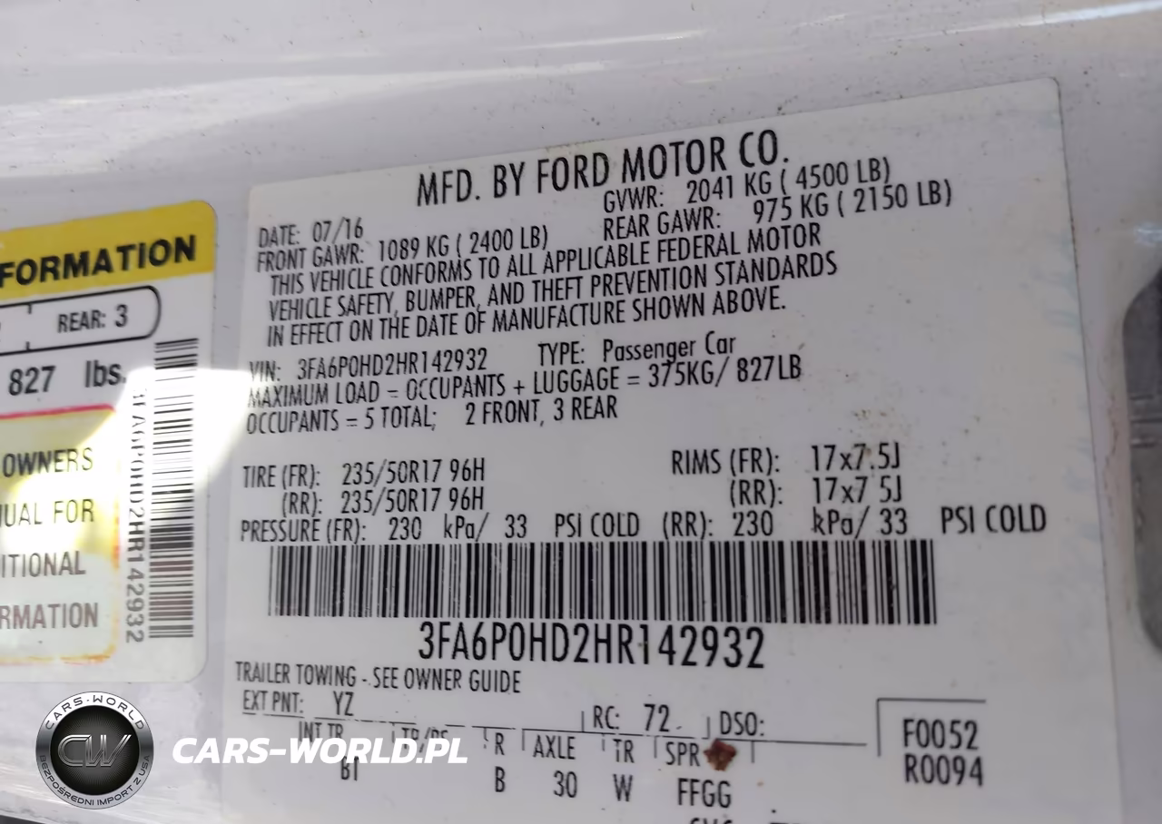 2017 Ford Fusion Se VIN:3FA6P0HD2HR142932 - 9