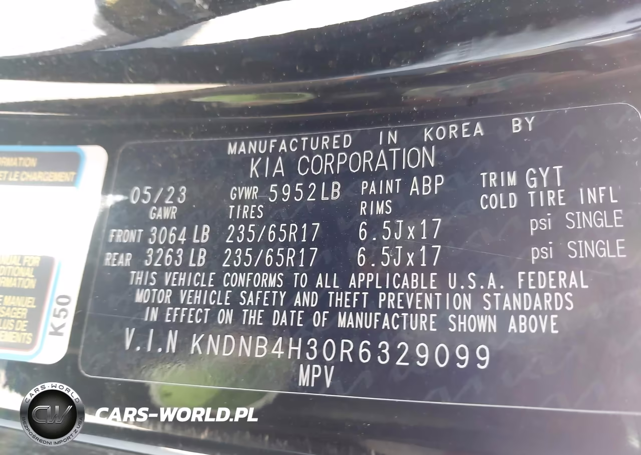 2024 Kia Carnival Mpv Lx Seat Package VIN:KNDNB4H30R6329099 - 9
