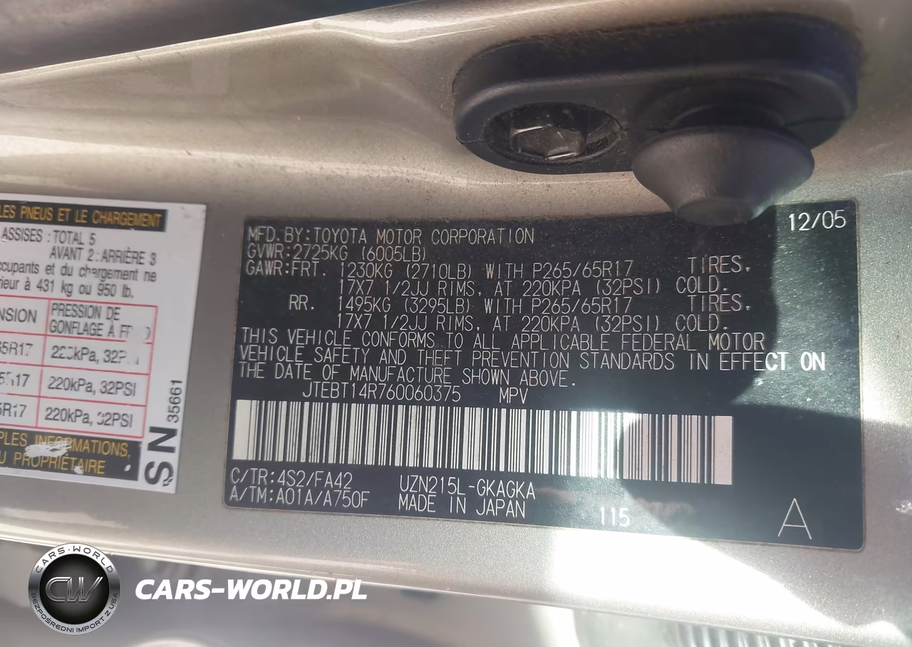 2006 Toyota 4Runner Sr5 V8 VIN:JTEBT14R760060375 - 9