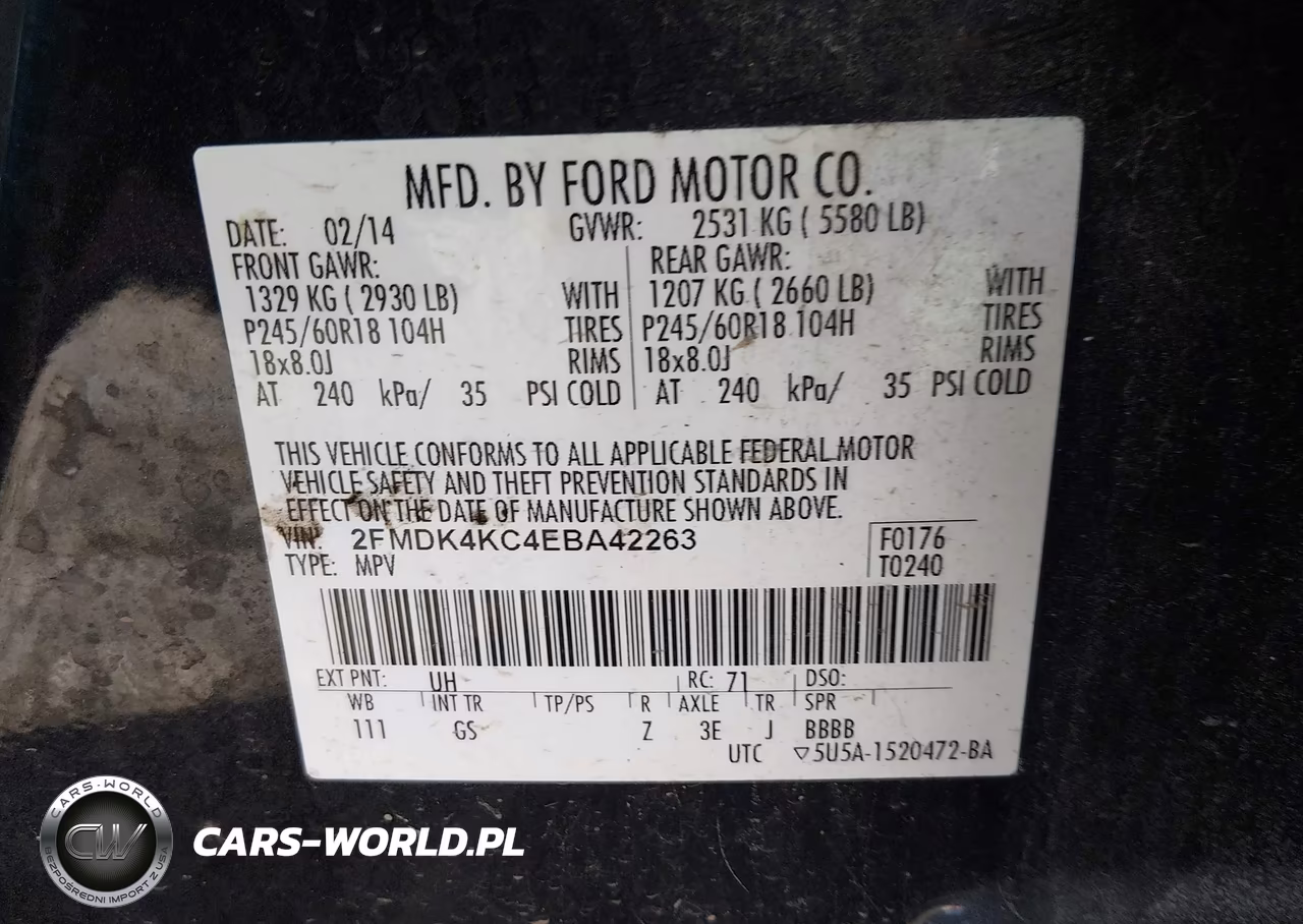 2014 Ford Edge Limited VIN:2FMDK4KC4EBA42263 - 9