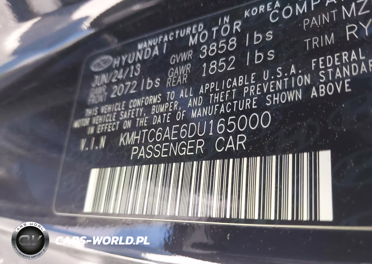 2013 Hyundai Veloster Turbo W-Black VIN:KMHTC6AE6DU165000 - 9