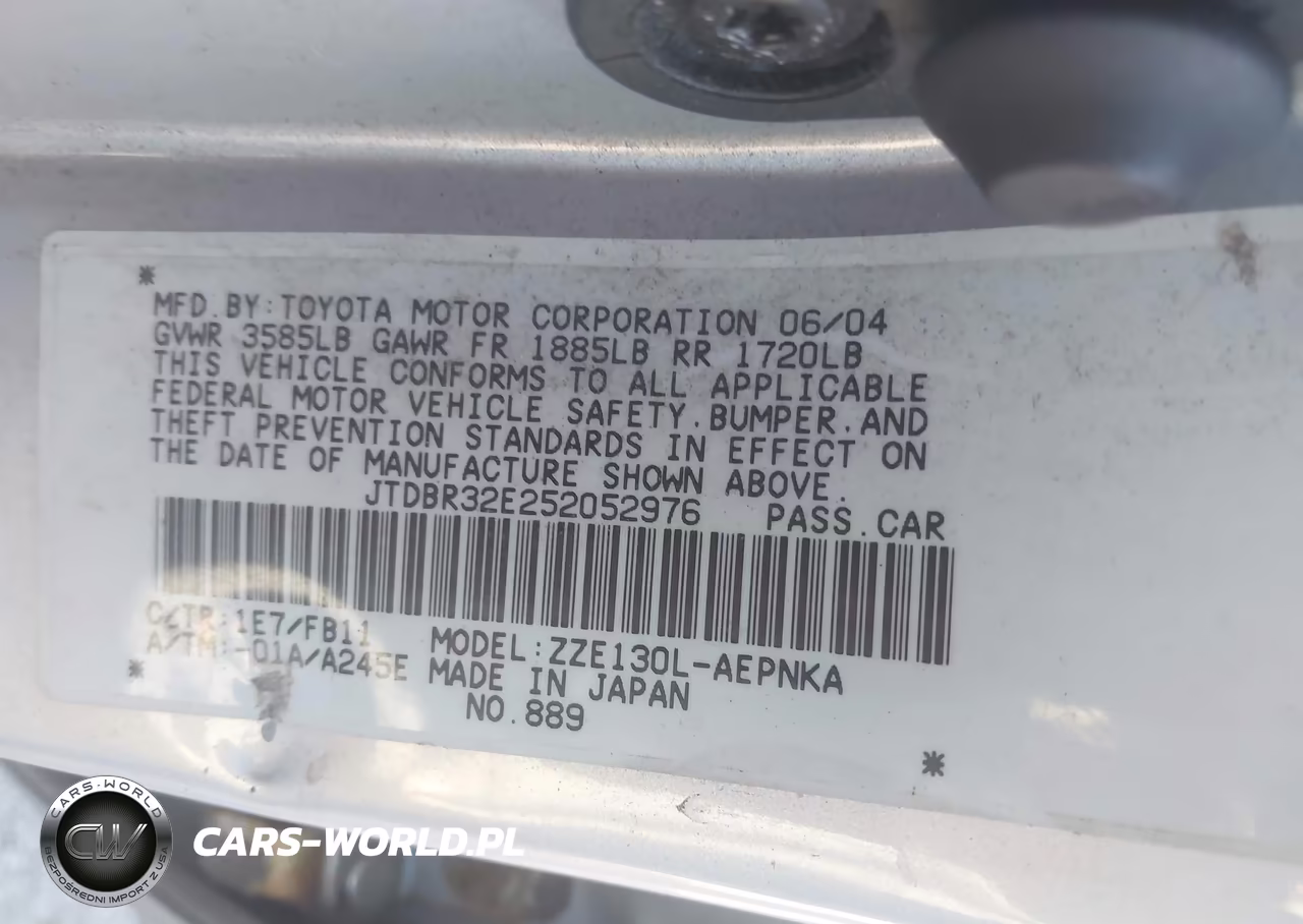 2005 Toyota Corolla Le VIN:JTDBR32E252052976 - 9
