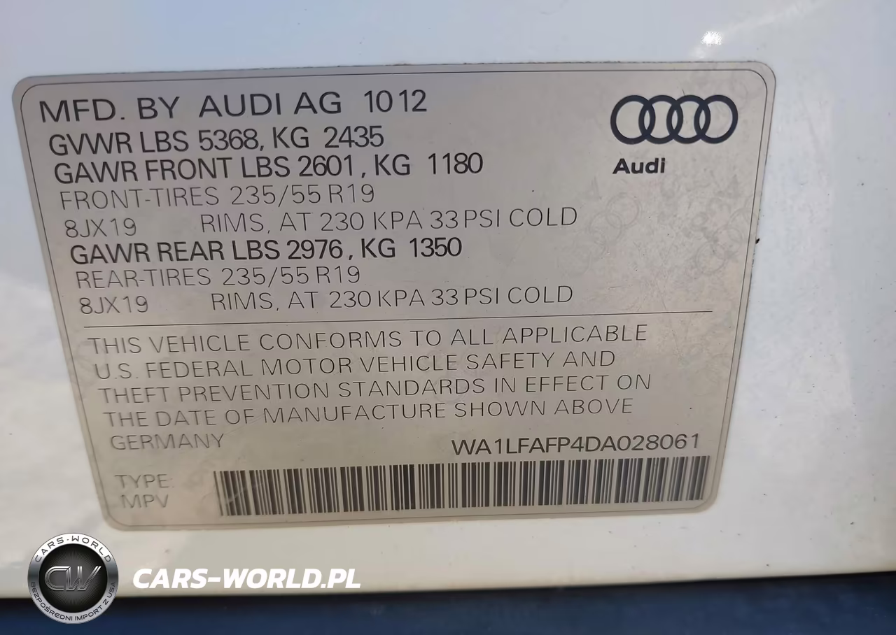 2013 Audi Q5 Premium Plus VIN:WA1LFAFP4DA028061 - 9