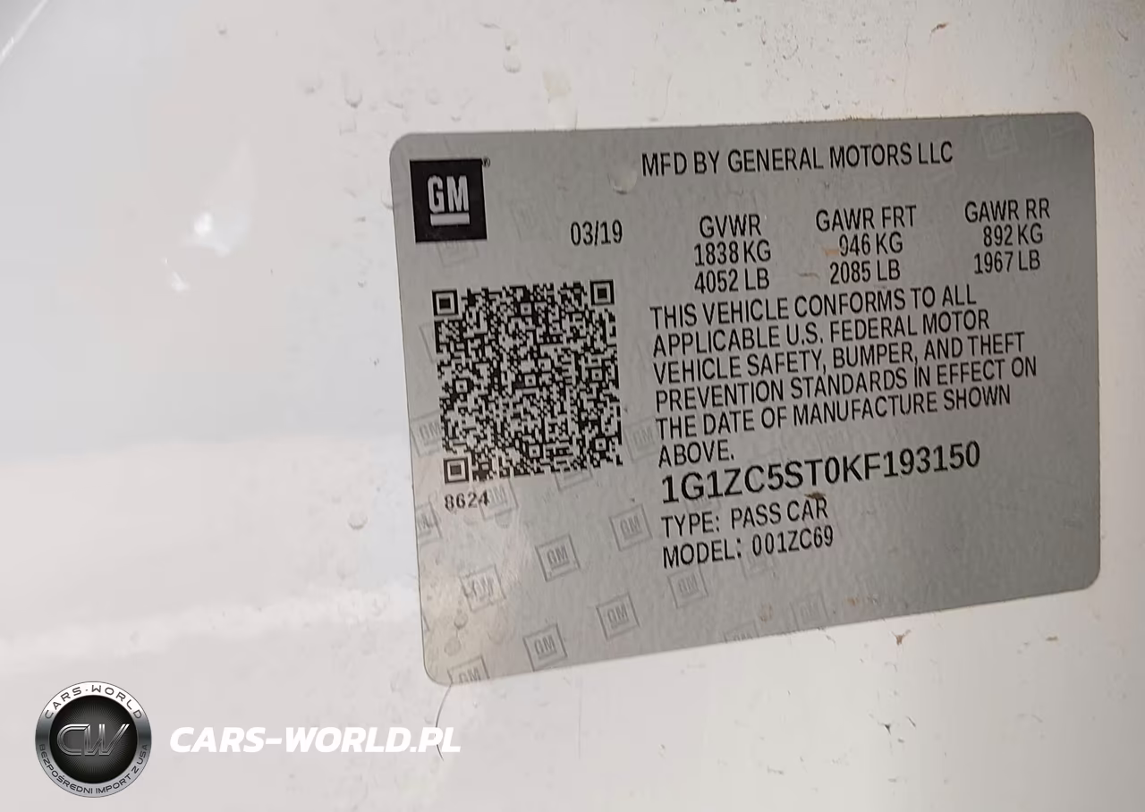 2019 Chevrolet Malibu 1Fl VIN:1G1ZC5ST0KF193150 - 9