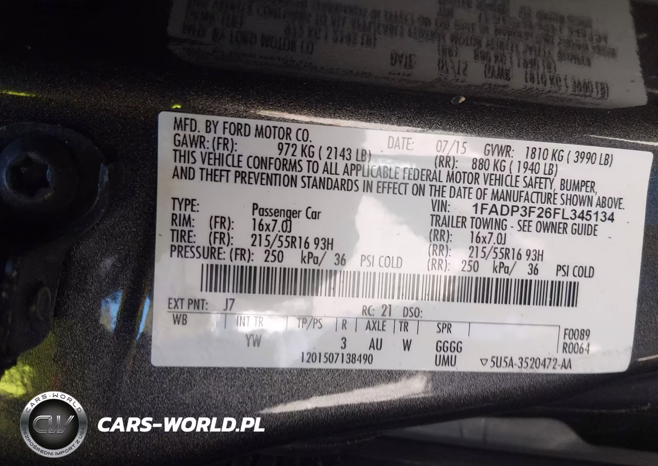2015 Ford Focus Se VIN:1FADP3F26FL345134 - 9