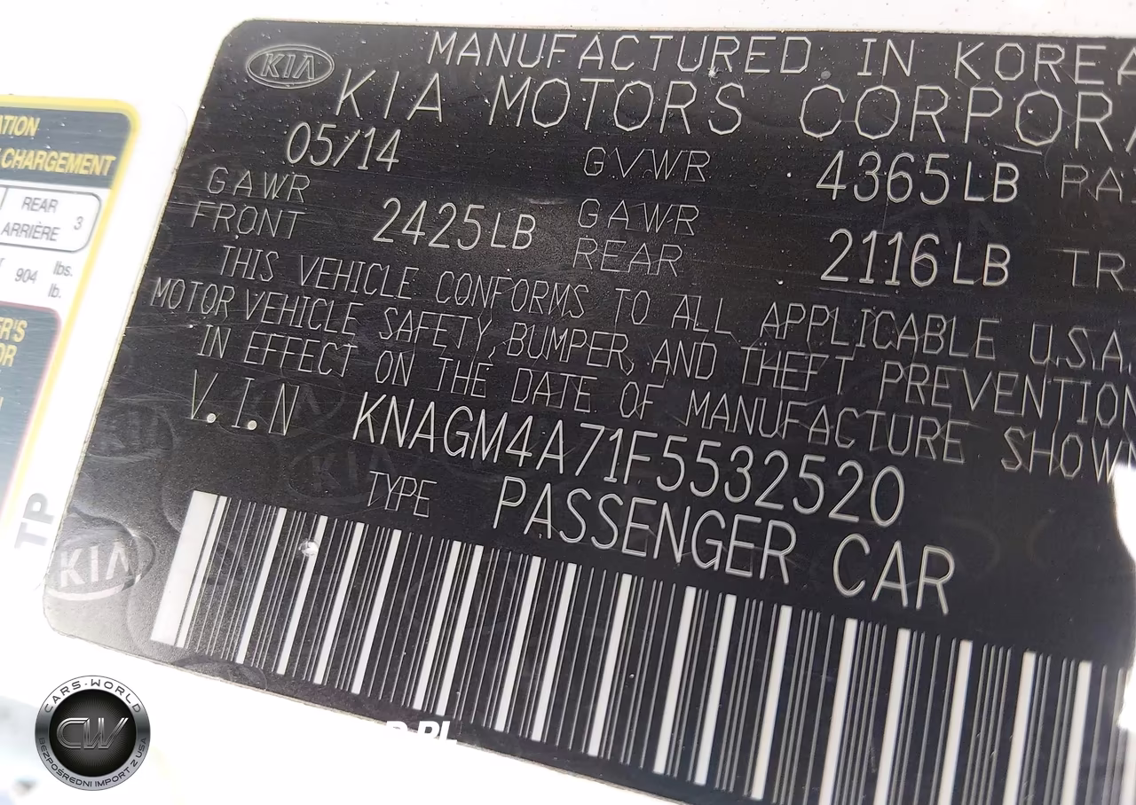 2015 Kia Optima Lx VIN:KNAGM4A71F5532520 - 9