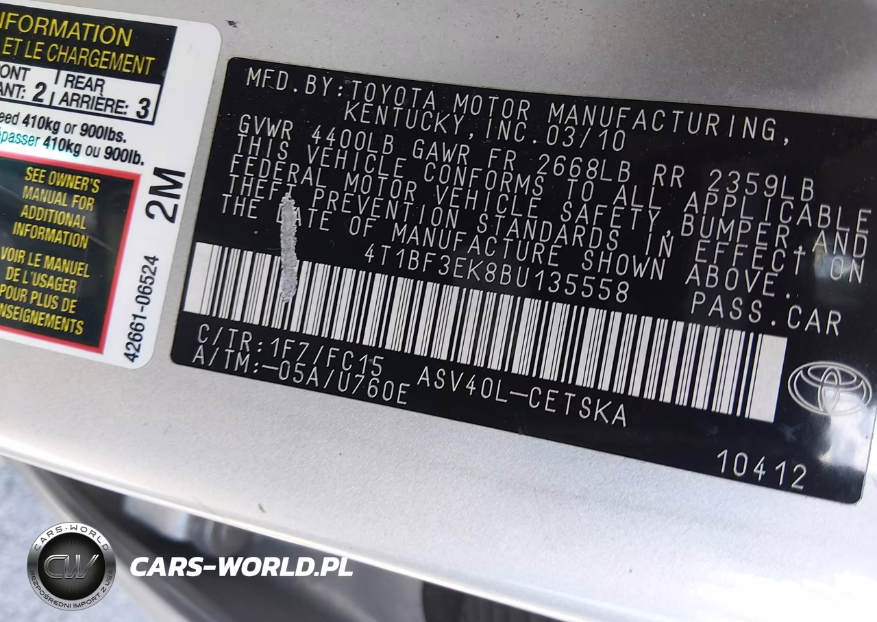 2011 Toyota Camry Se VIN:4T1BF3EK8BU135558 - 9