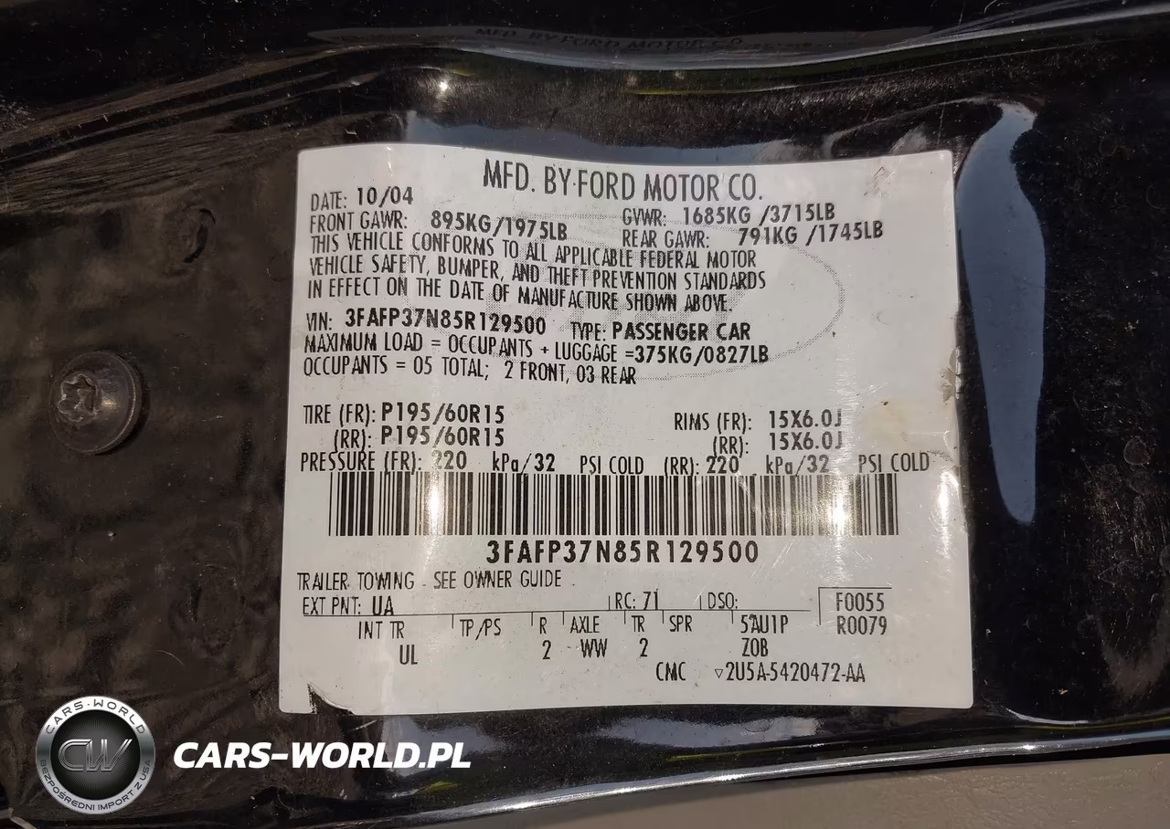 2005 Ford Focus Zx5 VIN:3FAFP37N85R129500 - 9