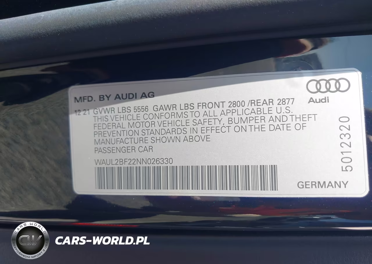 2022 Audi A6 Premium Plus 55 Tfsi Quattro S Tronic VIN:WAUL2BF22NN026330 - 9