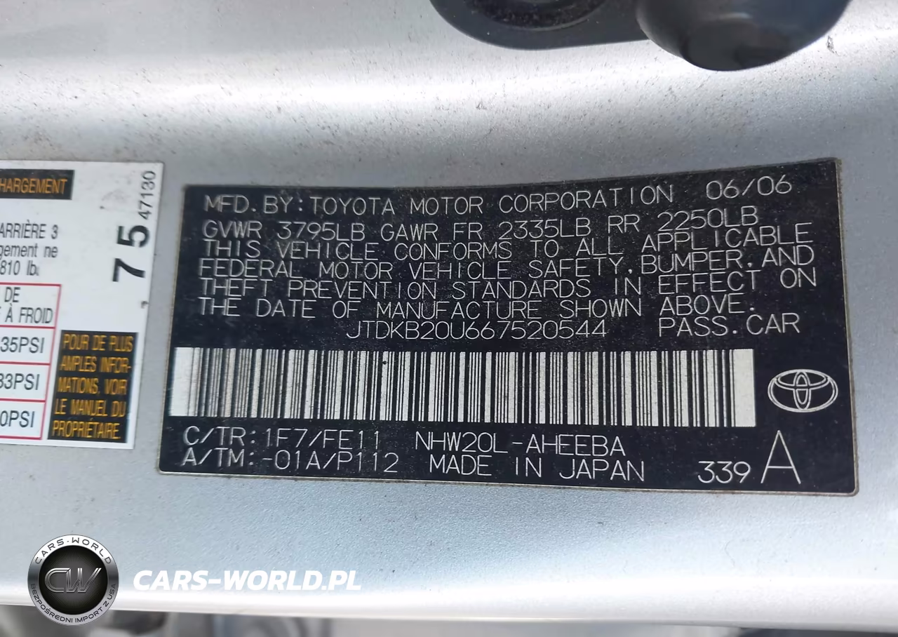 2006 Toyota Prius VIN:JTDKB20U667520544 - 9