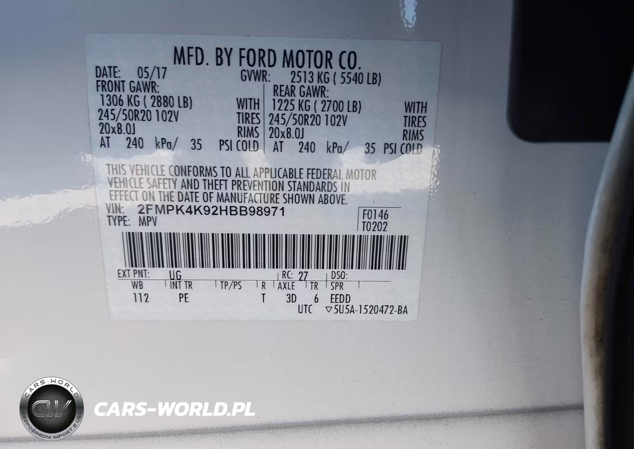 2017 Ford Edge Titanium VIN:2FMPK4K92HBB98971 - 9