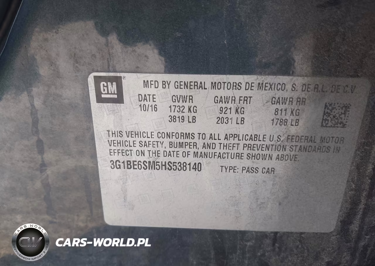 2017 Chevrolet Cruze Lt Auto VIN:3G1BE6SM5HS538140 - 9