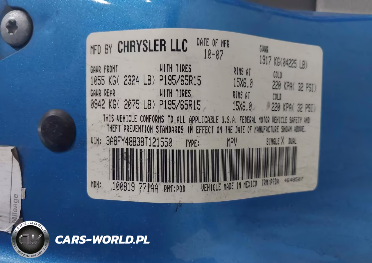 2008 Chrysler Pt Cruiser Lx VIN:3A8FY48B38T121550 - 9