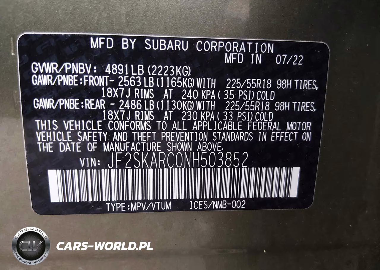 2022 Subaru Forester Touring VIN:JF2SKARC0NH503852 - 9