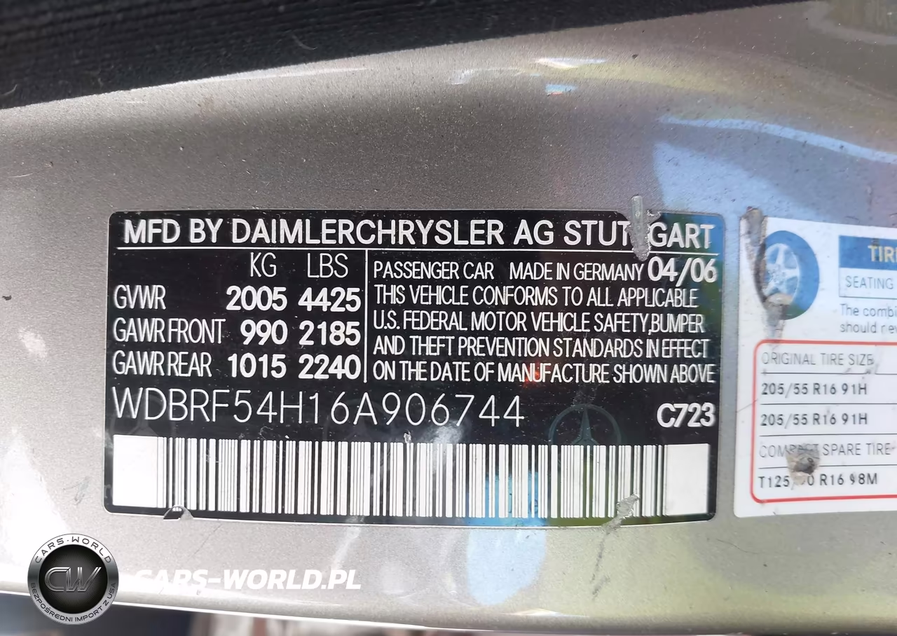 2006 Mercedes-Benz C 280 Luxury VIN:WDBRF54H16A906744 - 9