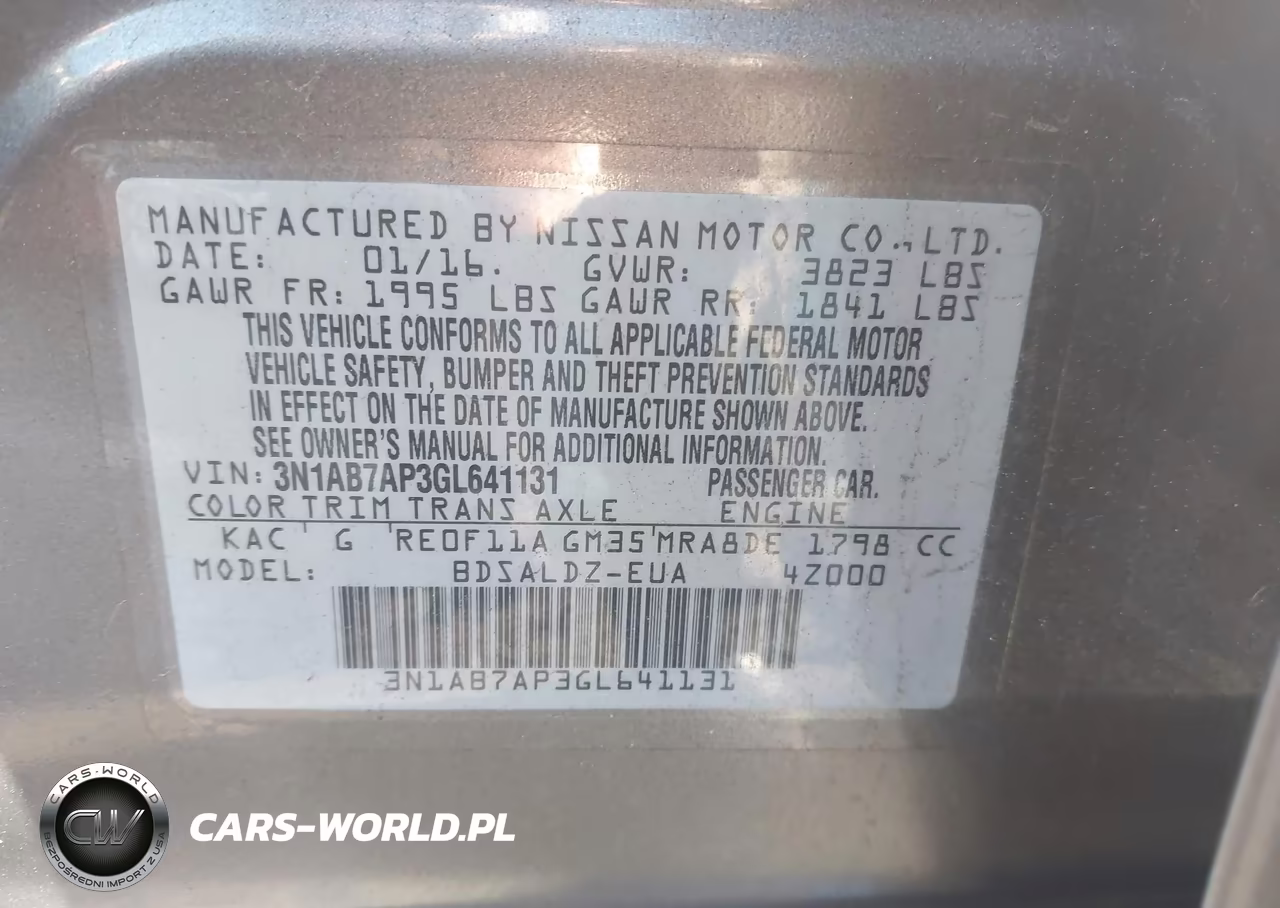 2016 Nissan Sentra Fe+ S-S-Sl-Sr-Sv VIN:3N1AB7AP3GL641131 - 9