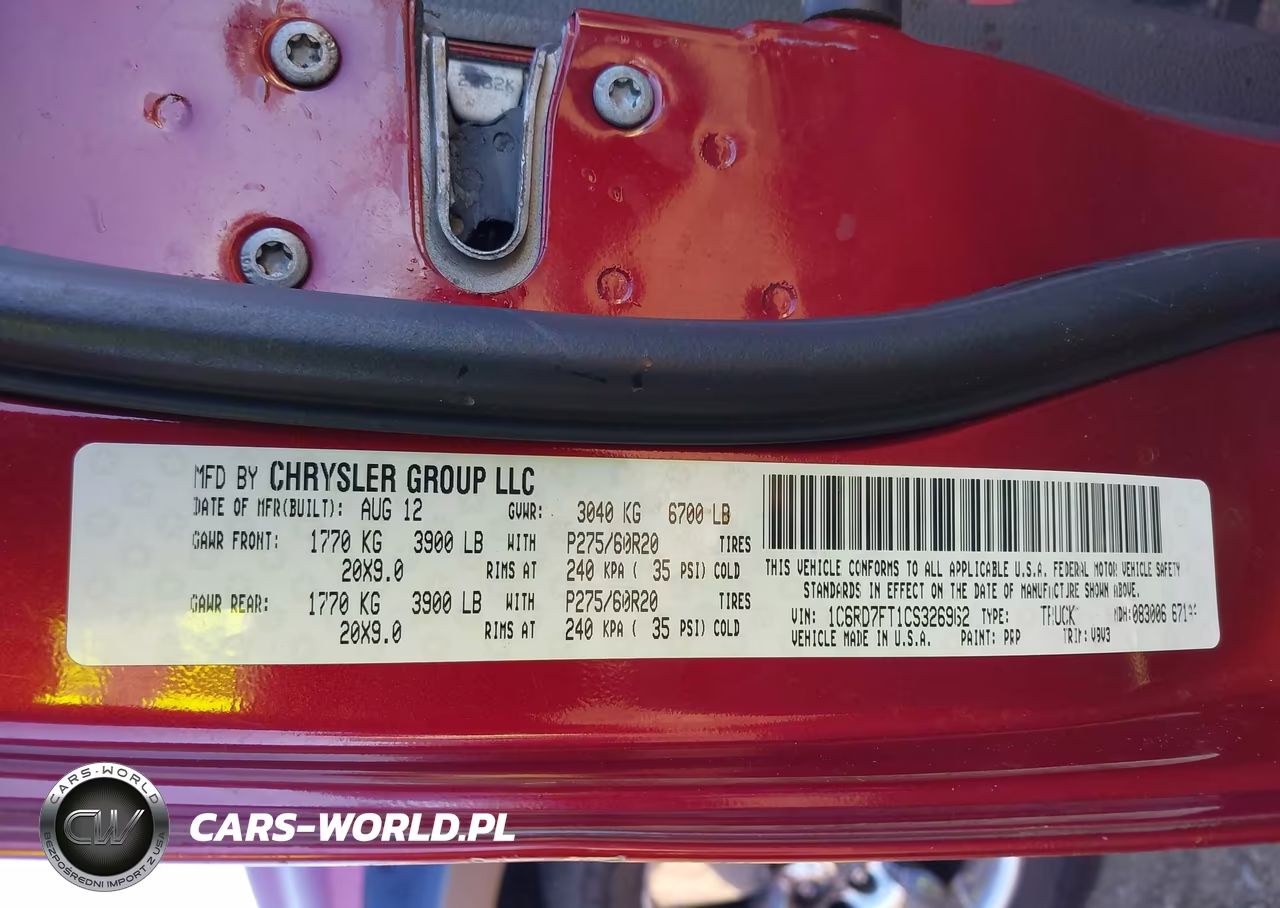 2012 Ram 1500 St VIN:1C6RD7FT1CS326962 - 9