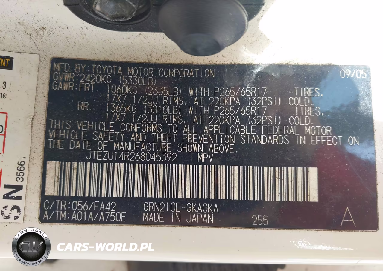 2006 Toyota 4Runner Sr5 V6 VIN:JTEZU14R268045392 - 9