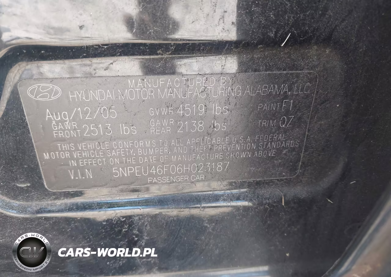 2006 Hyundai Sonata Gls V6-Lx V6 VIN:5NPEU46F06H023187 - 9