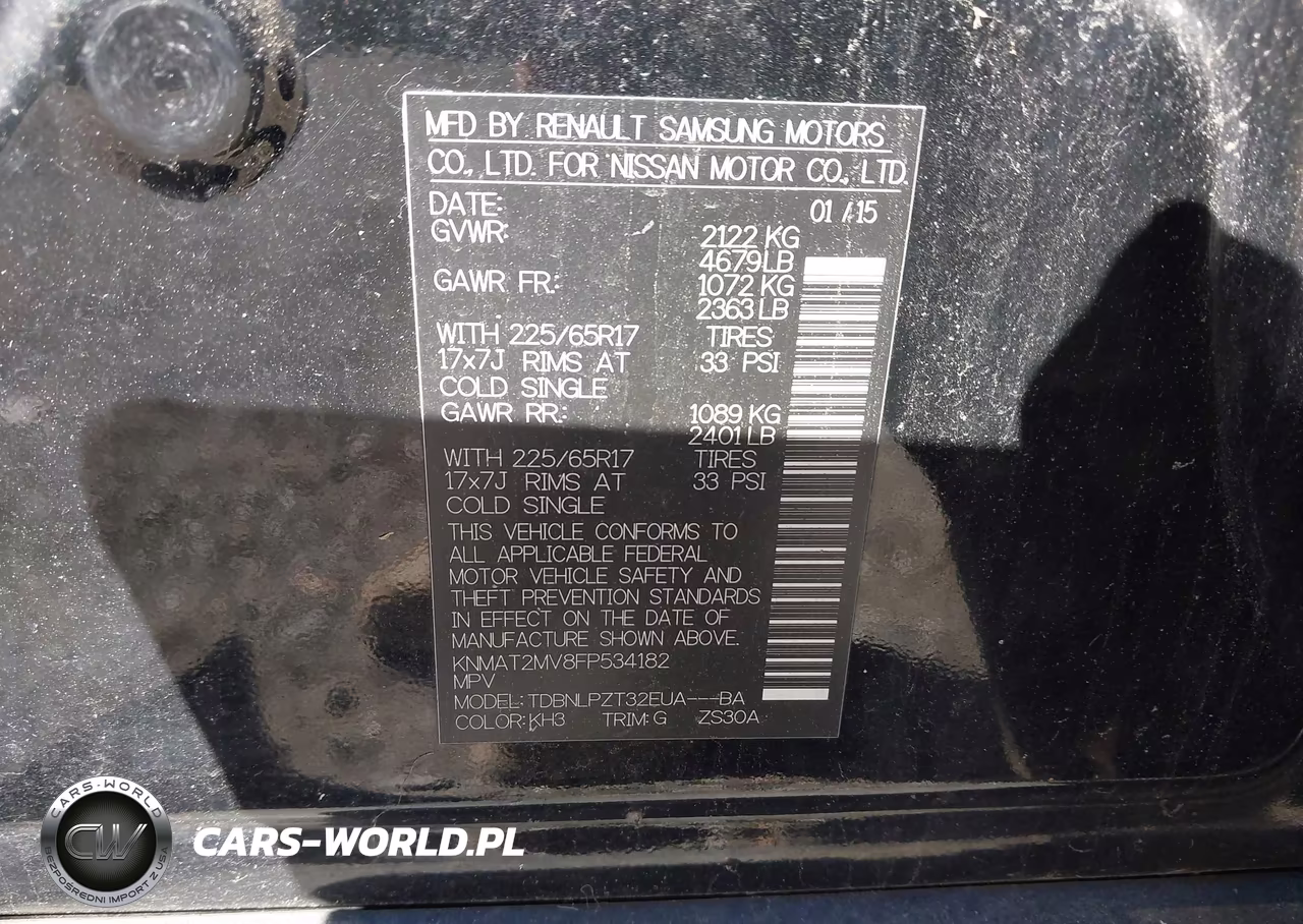 2015 Nissan Rogue S VIN:KNMAT2MV8FP534182 - 9