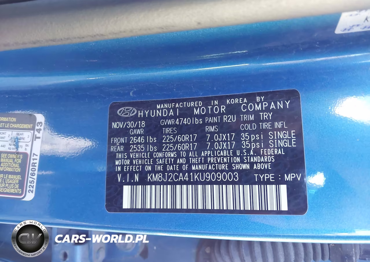 2019 Hyundai Tucson Se VIN:KM8J2CA41KU909003 - 9