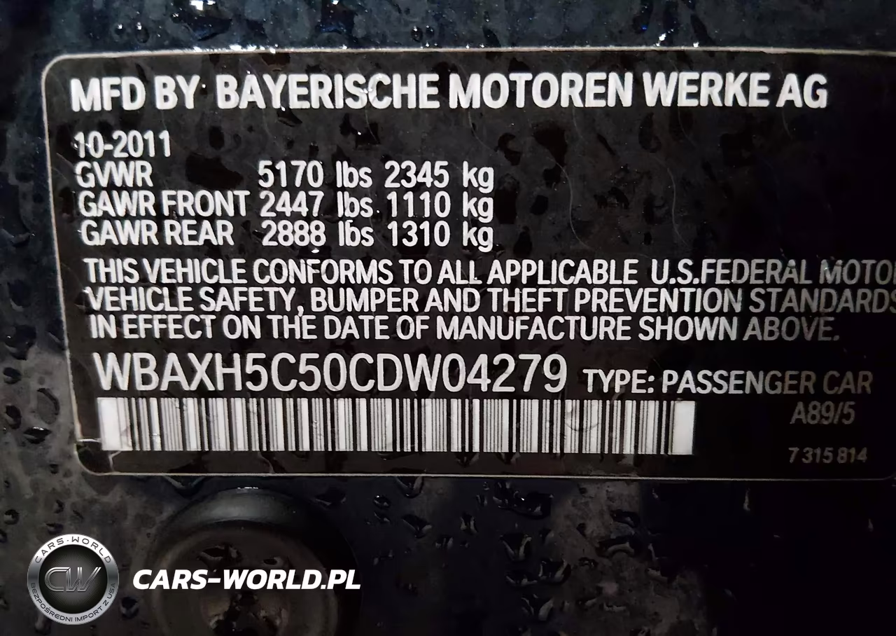 2012 BMW 528I xDrive VIN:WBAXH5C50CDW04279 - 9