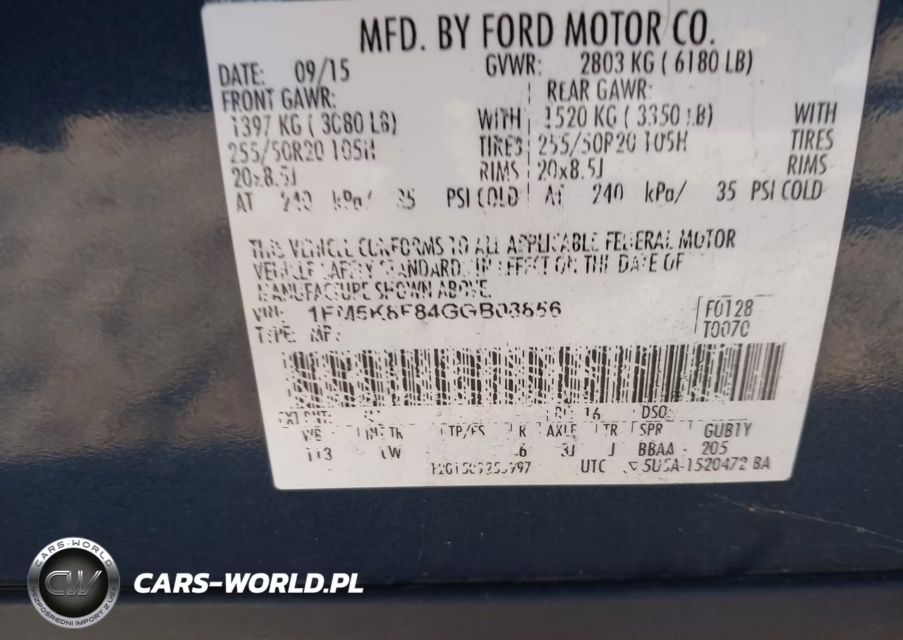 2016 Ford Explorer Limited VIN:1FM5K8F84GGB08856 - 9