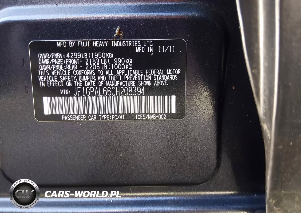 2012 Subaru Impreza 2.0I Sport Premium VIN:JF1GPAL66CH208394 - 9